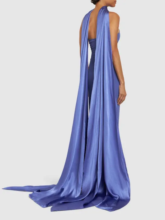 Solace London   Ophelia crepe &amp; satin maxi dress 