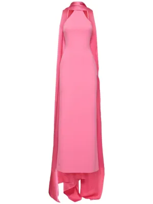 Solace London   Ophelia crepe &amp; satin maxi dress 