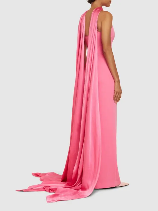 Solace London   Ophelia crepe &amp; satin maxi dress 