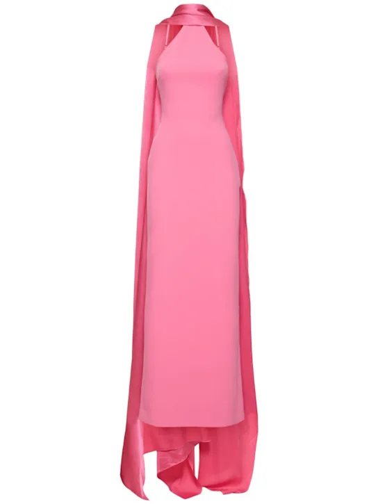 Solace London   Ophelia crepe &amp; satin maxi dress 