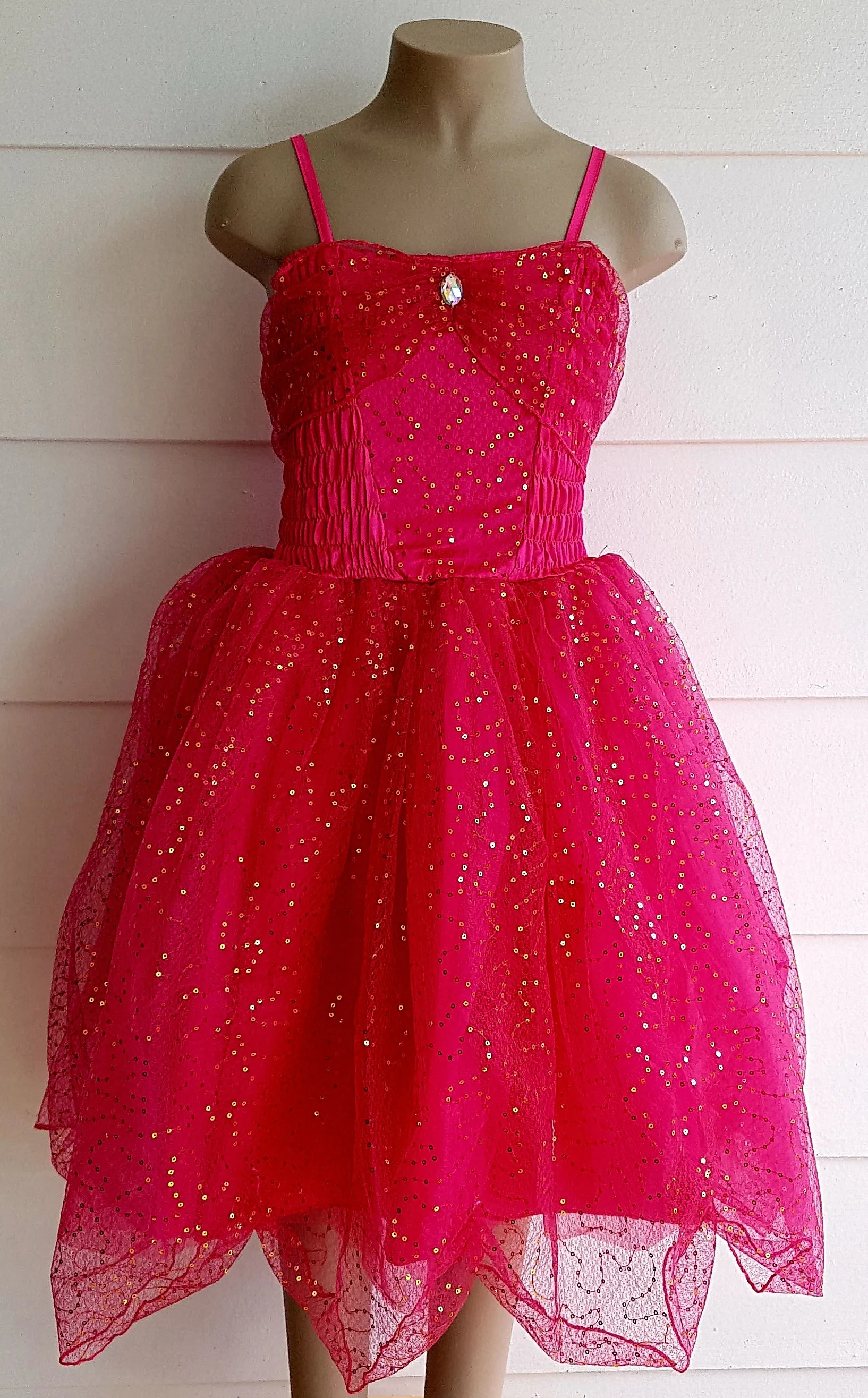 Sparkle Glitter Dress HOT PINK small