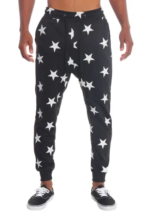 Star Print French Terry Jogger Pants