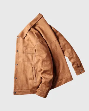 Stitchwork Suede Utility Jacket