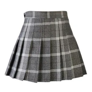 Summer High Waist College Pleated Skirt