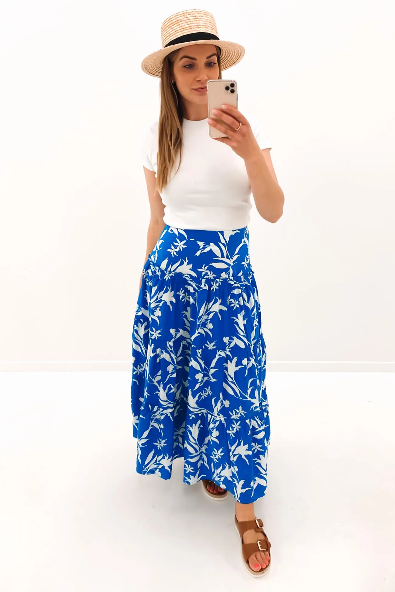 Suri Maxi Skirt Blue