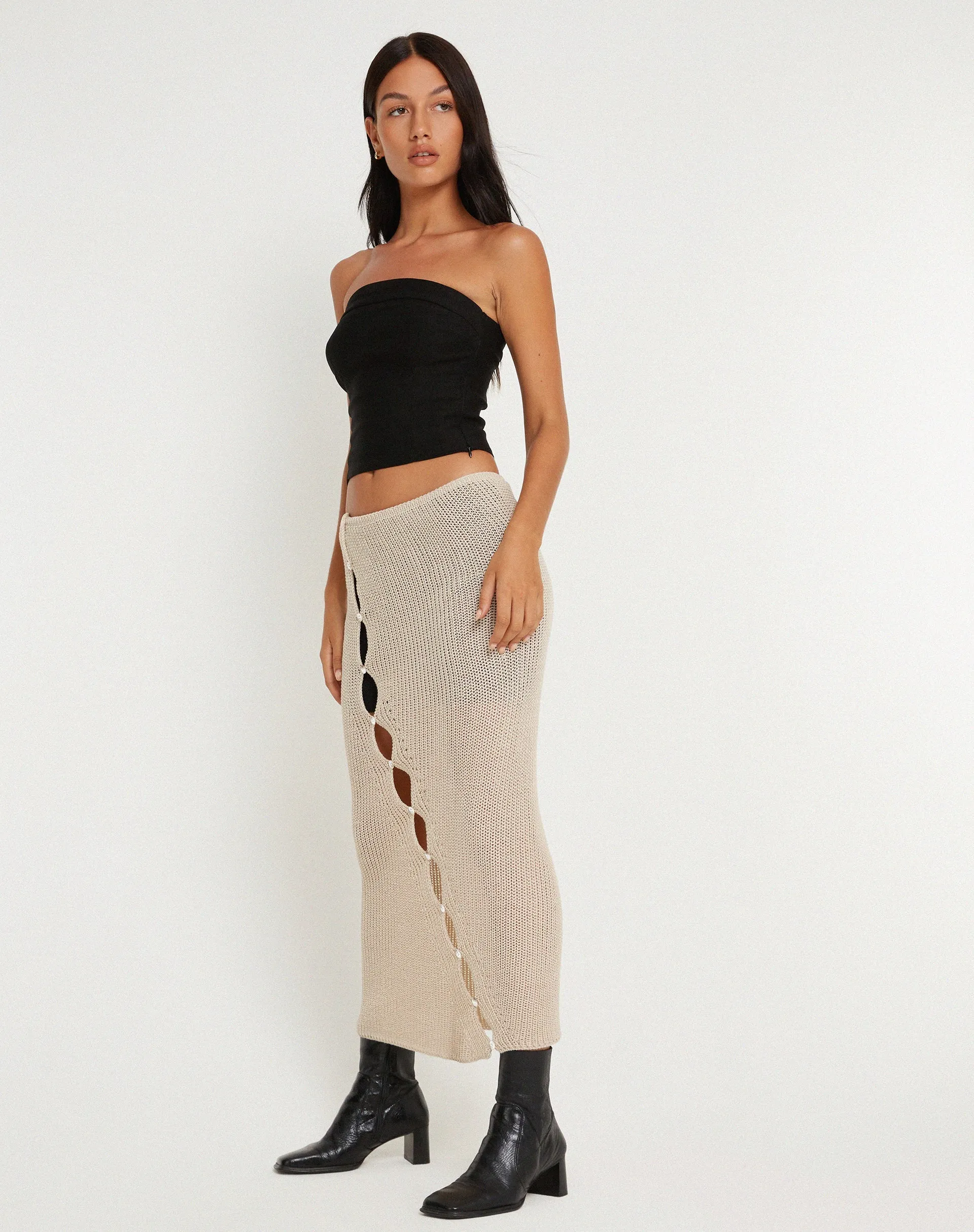 Tanika Maxi Skirt in Natural