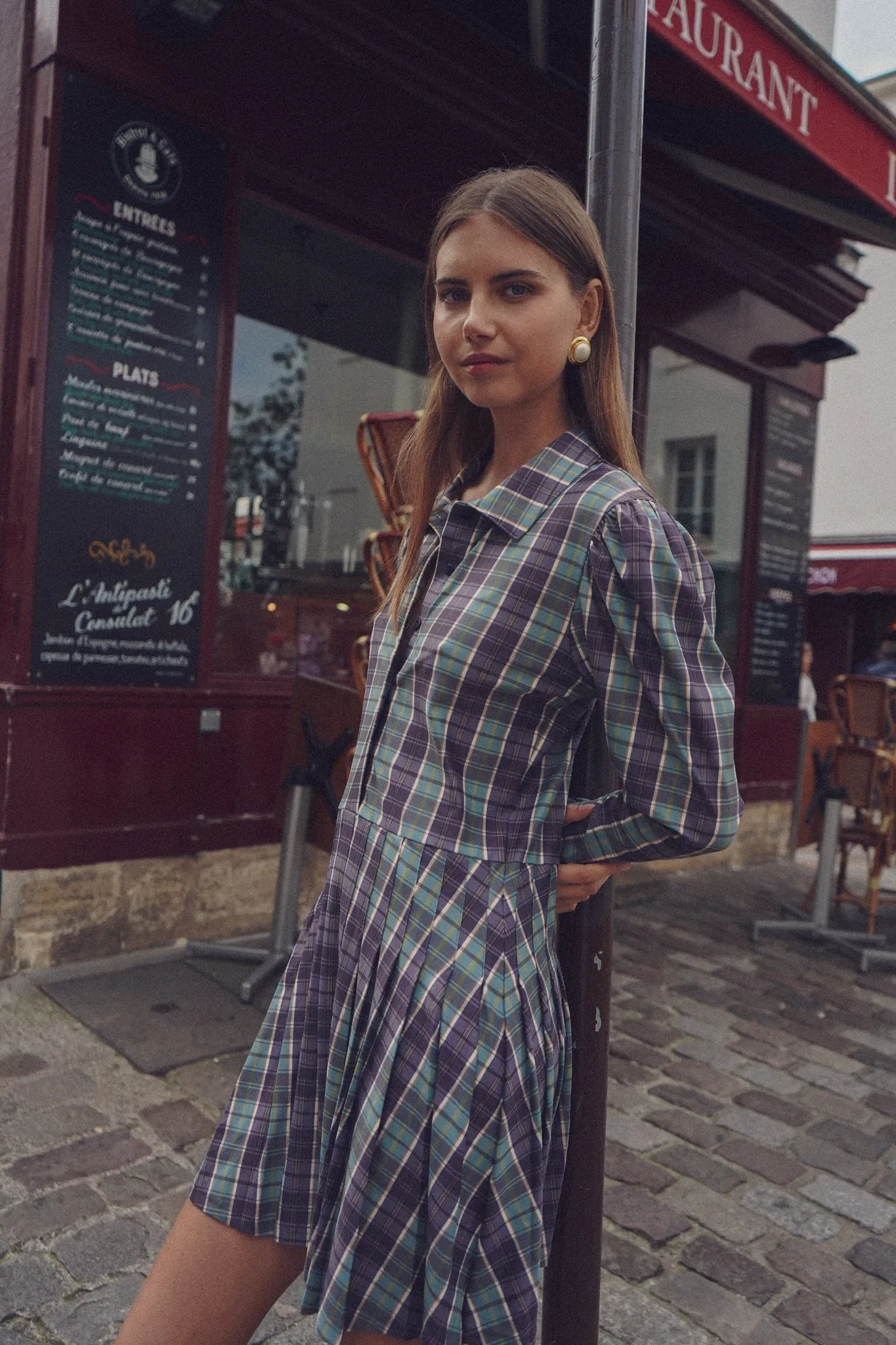 The Edith Dress - Galway Plaid