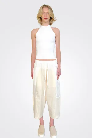 Tie Waist Pants - Ivory