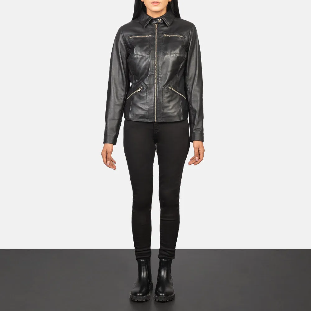 Tomachi Black Leather Jacket