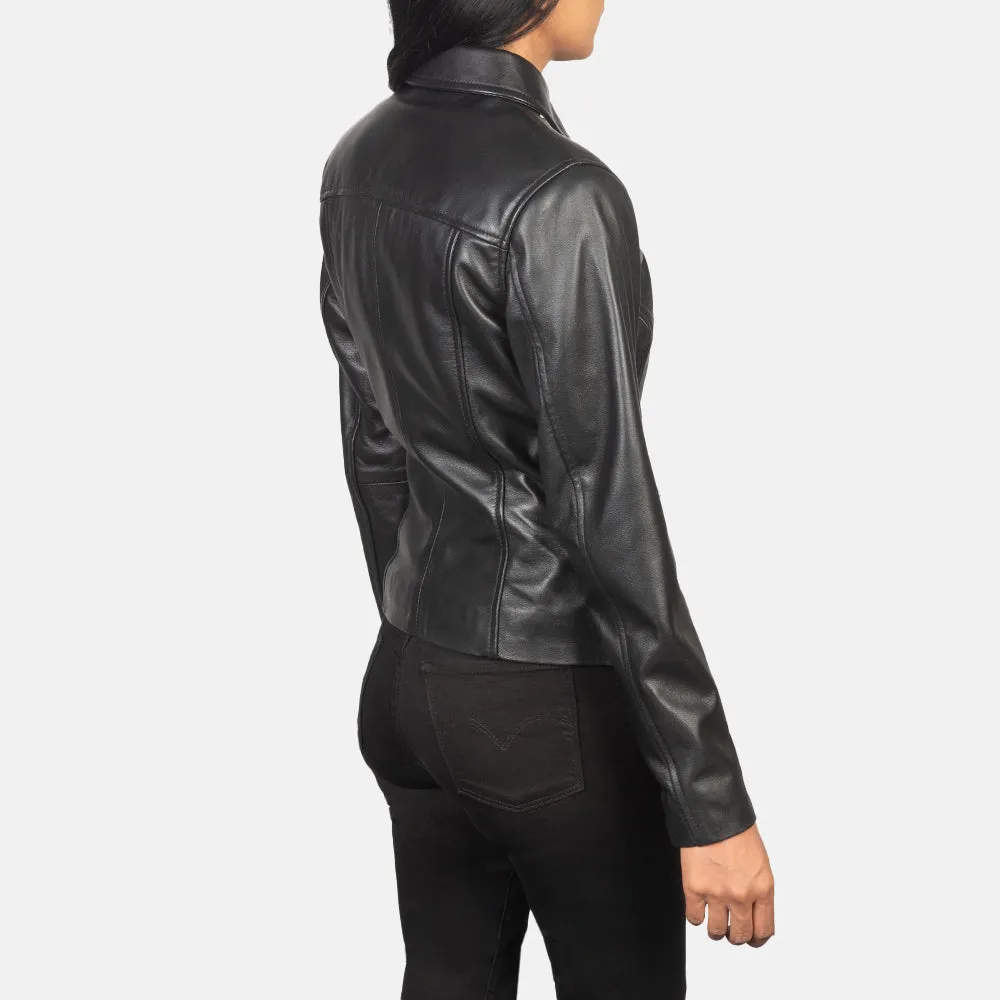 Tomachi Black Leather Jacket