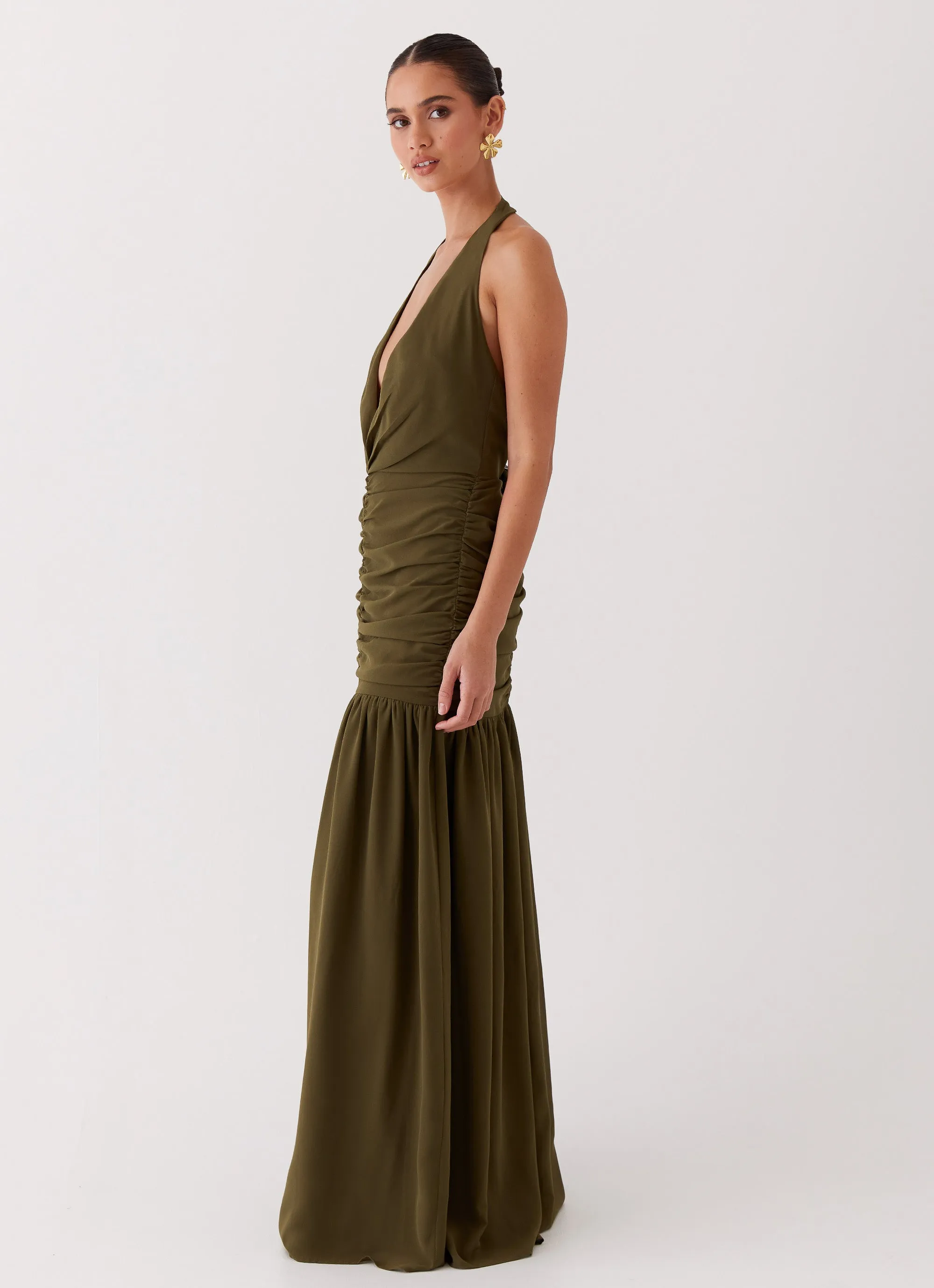 Truly In Love Maxi Dress - Khaki