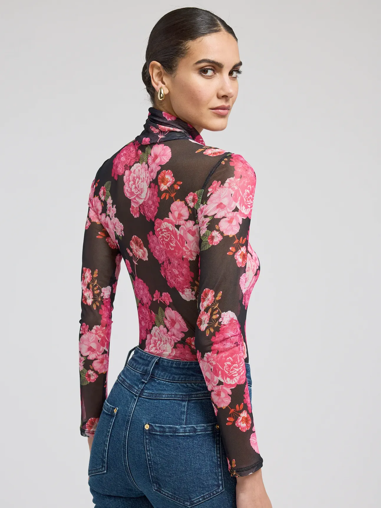 Tyla Floral Mesh Top