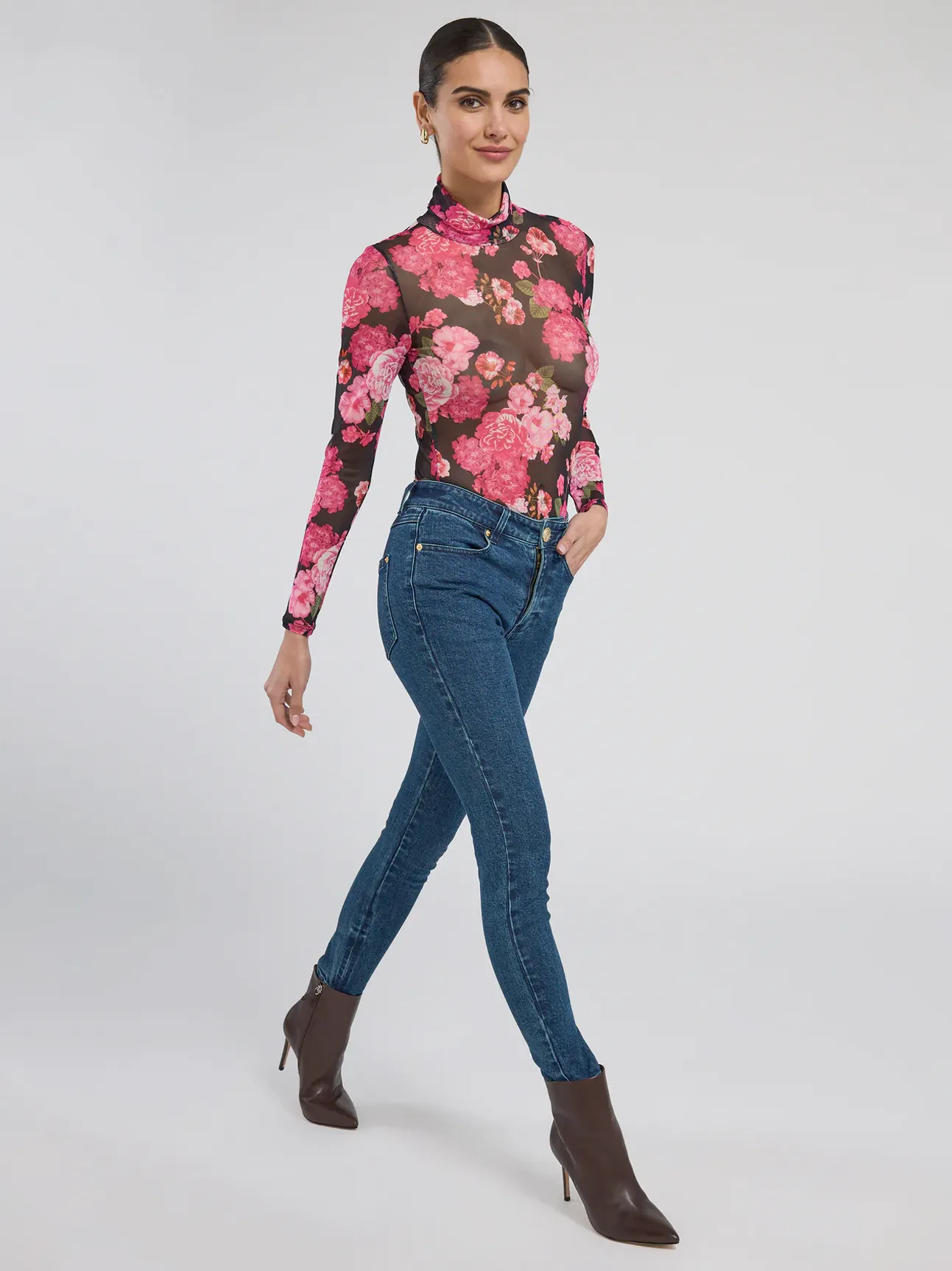 Tyla Floral Mesh Top