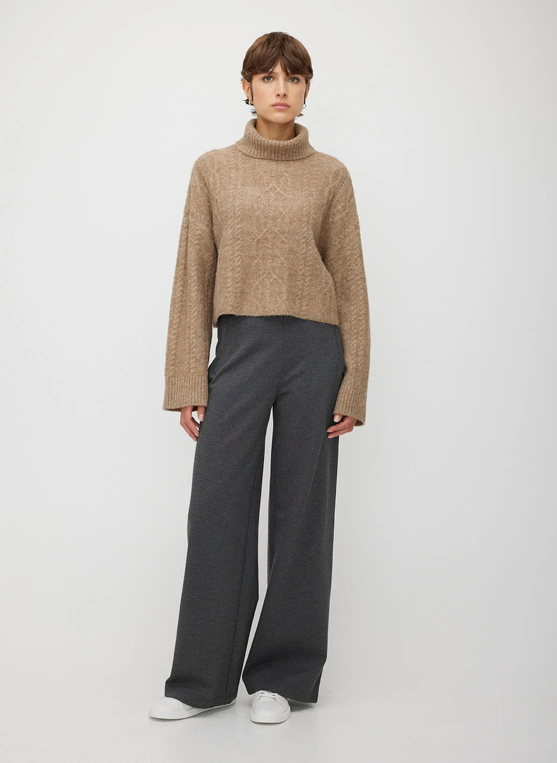 Uptown Cropped Turtleneck Sweater