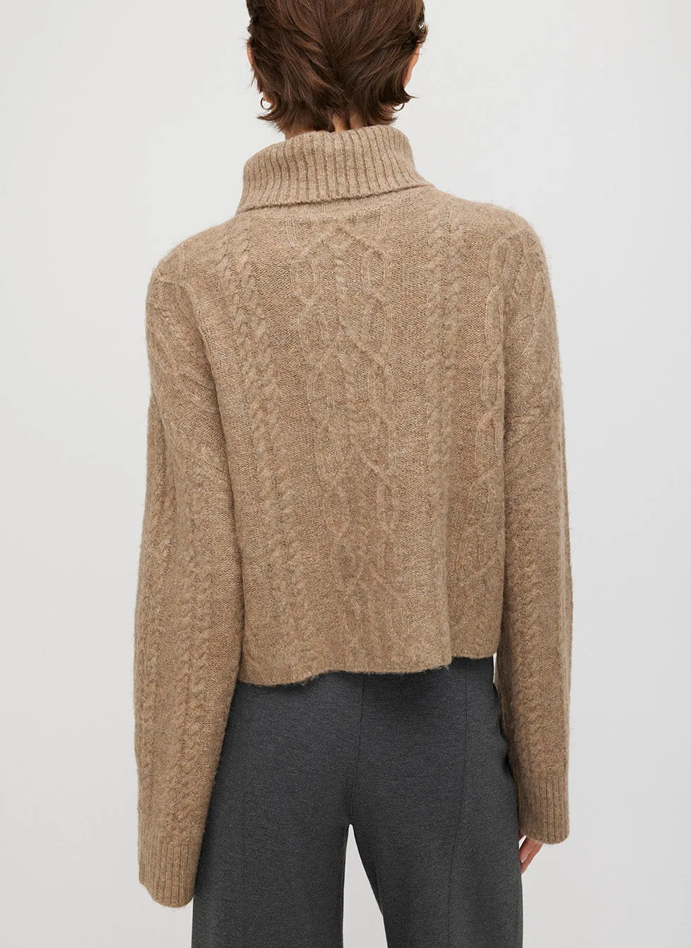 Uptown Cropped Turtleneck Sweater