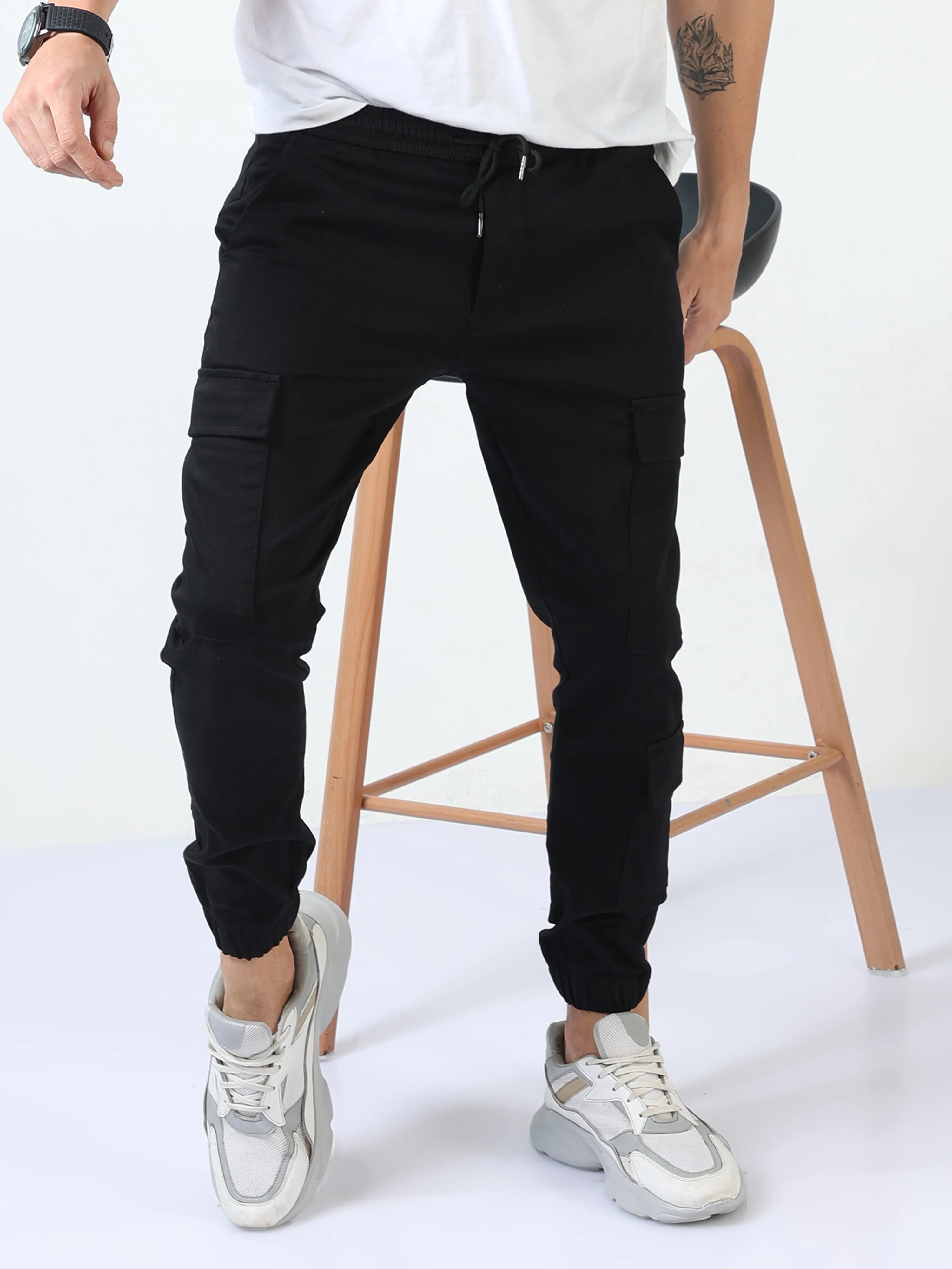 Utility Stretch Black Jogger