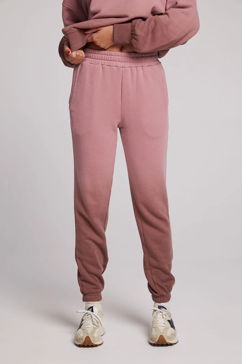 Wilshire Mauve Rose/Coco Brown Dip Dye Joggers