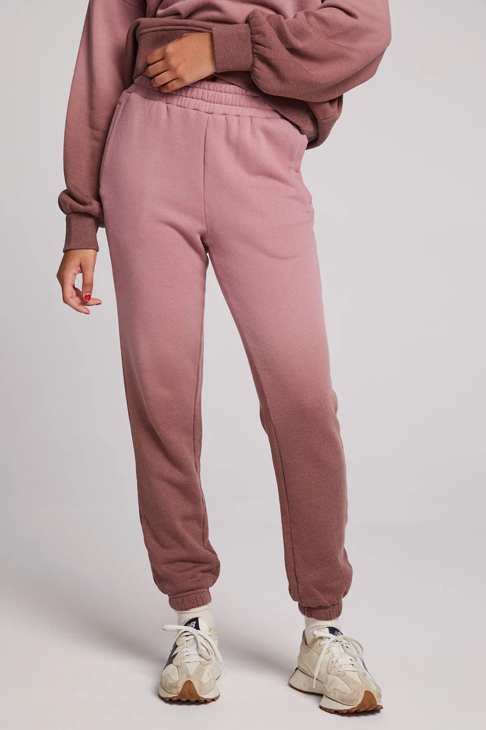 Wilshire Mauve Rose/Coco Brown Dip Dye Joggers