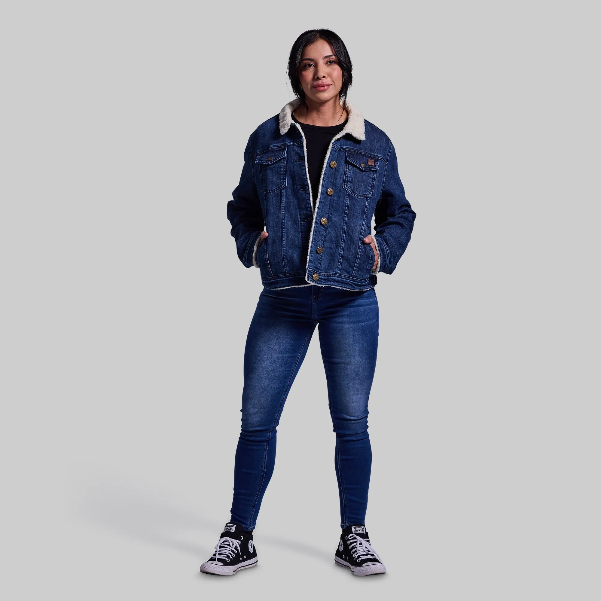 Women's FLEX Stretchy Pioneer Jacket 2.0 (Vintage Dark Wash)