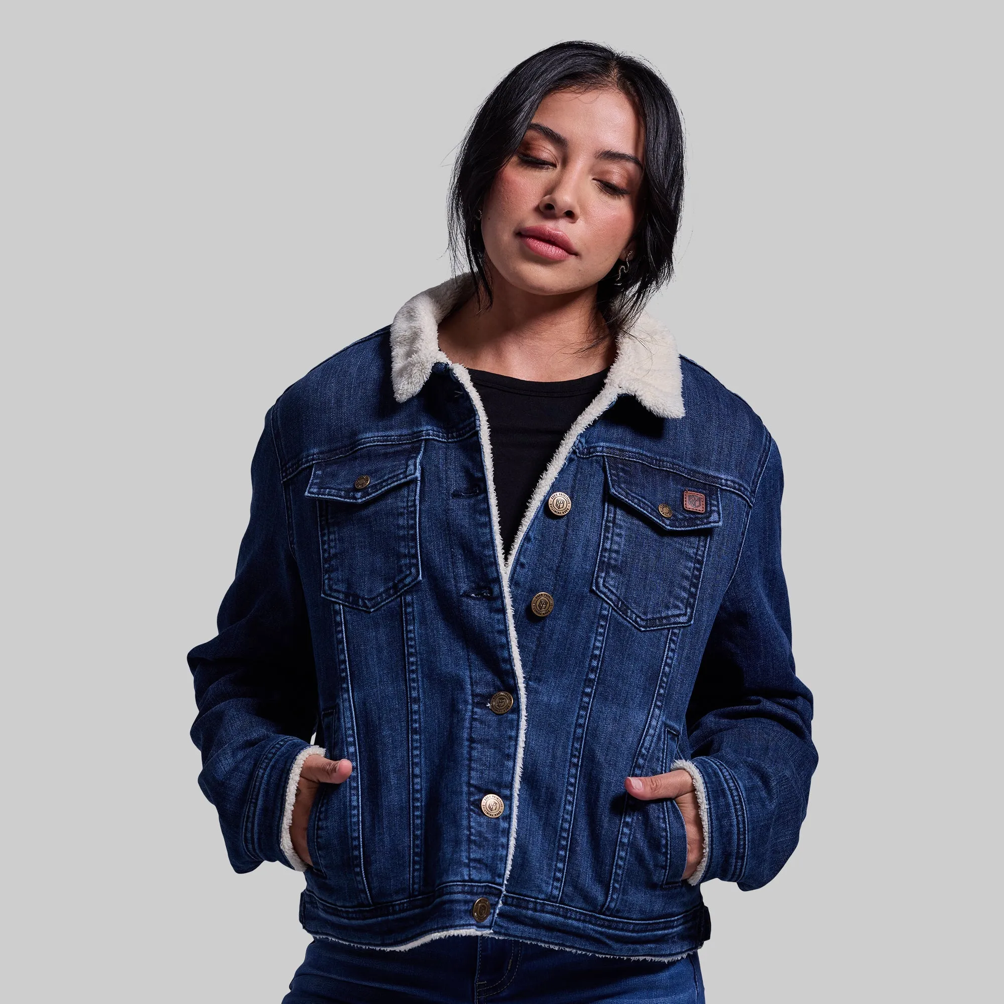 Women's FLEX Stretchy Pioneer Jacket 2.0 (Vintage Dark Wash)