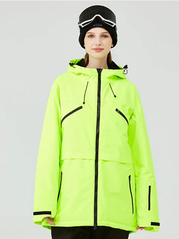 Women's Plain Color Insulated Ski Jacket