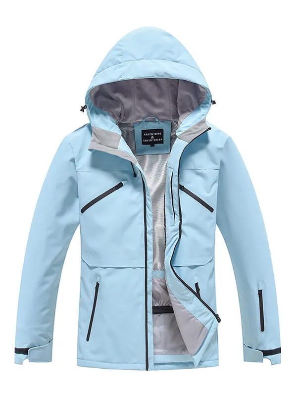 Women's Plain Color Insulated Ski Jacket