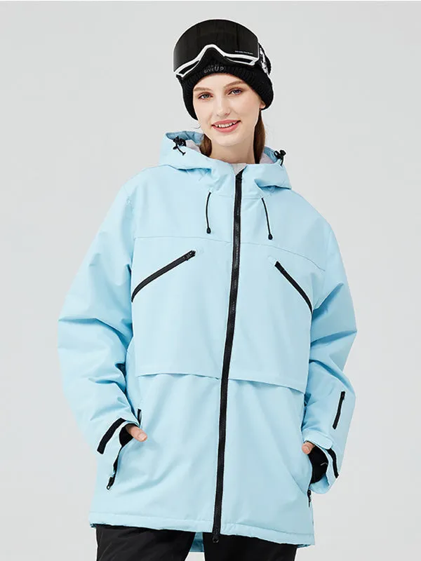 Women's Plain Color Insulated Ski Jacket