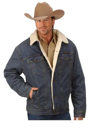 Wrangler 74256RT Western Sherpa Lined Denim 14.75 oz. Jacket  *CLOSEOUT*