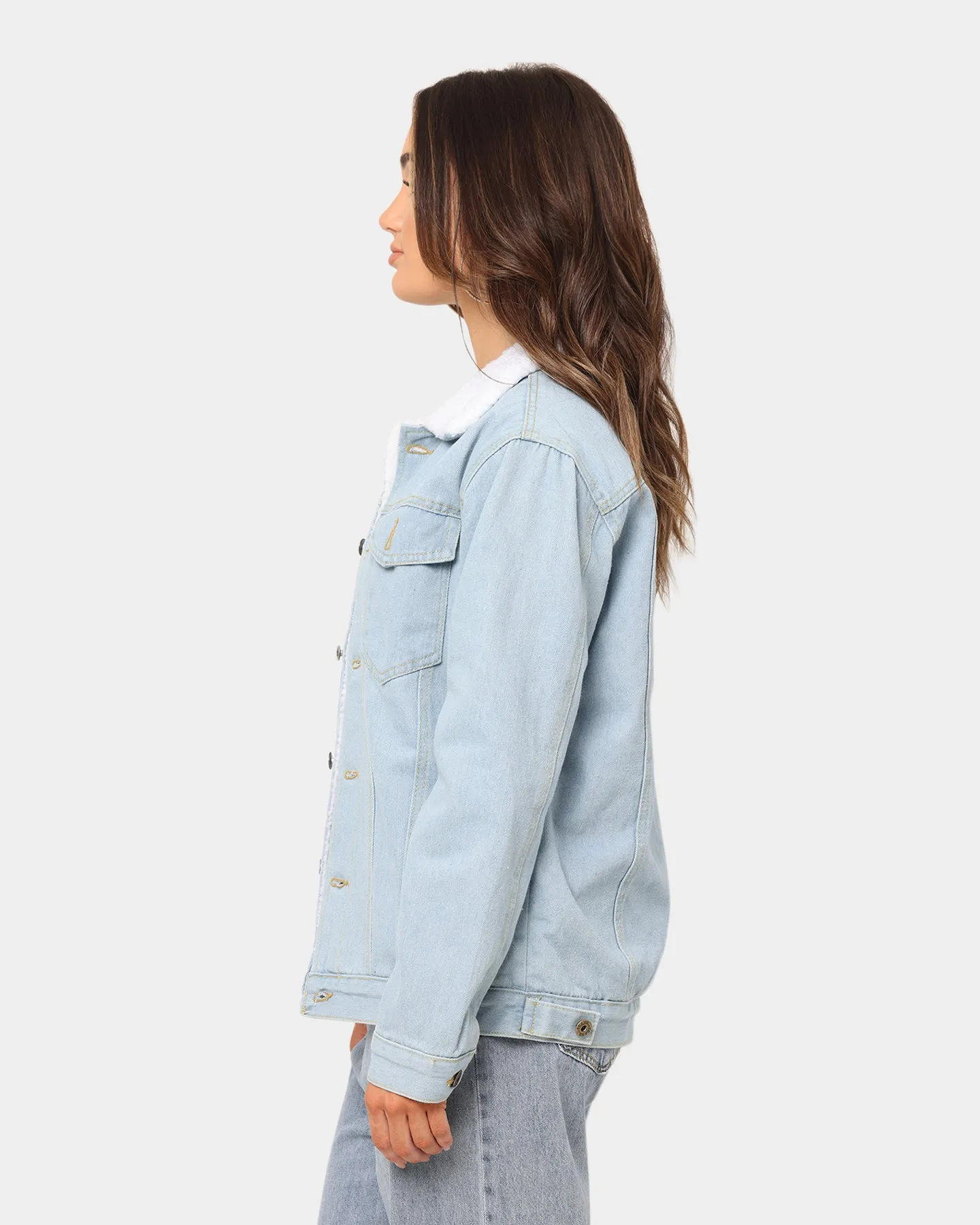 XXIII Women's Ray Sherpa Jacket Blue Denim