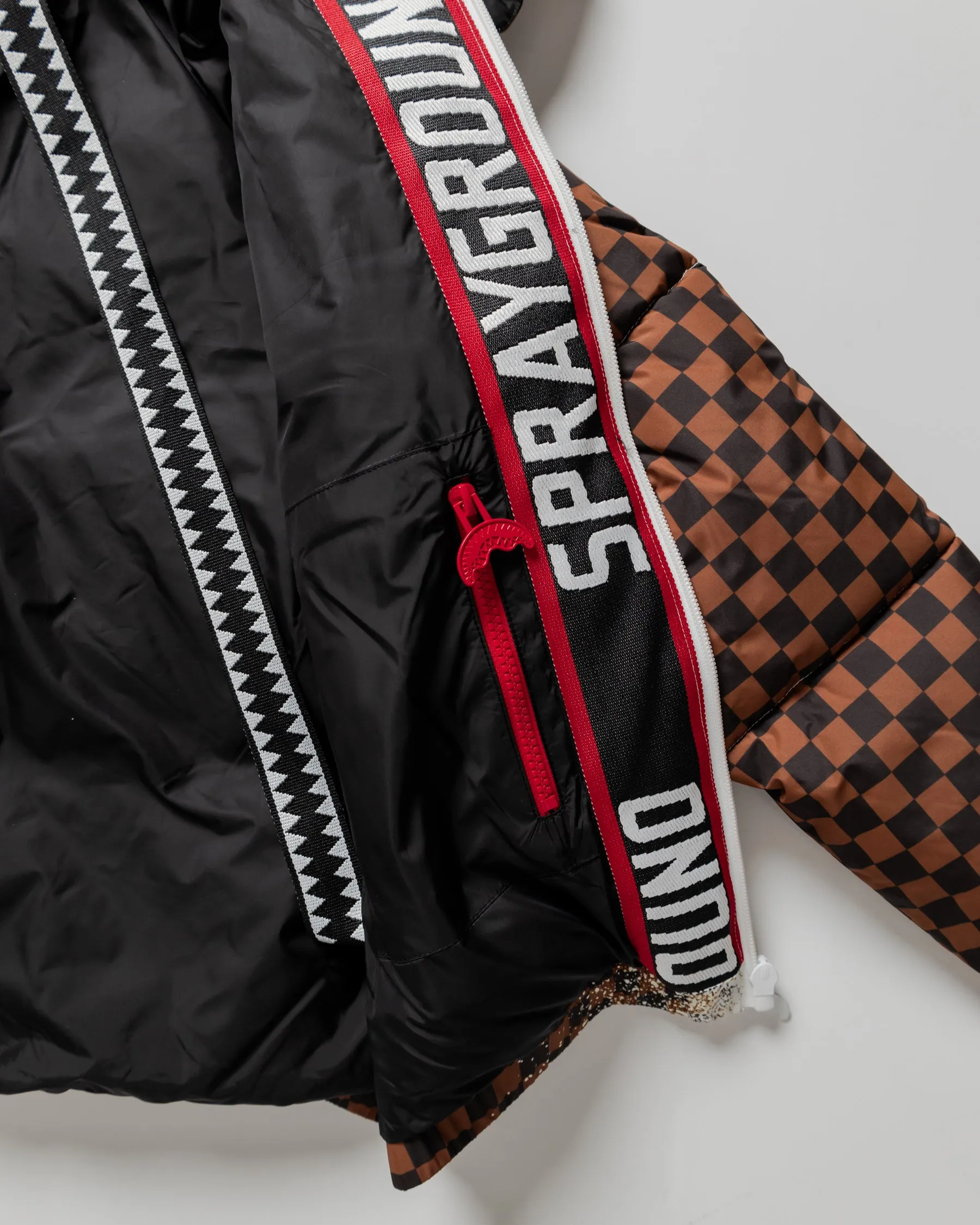 Youth - Spray Checkered Down Jacket